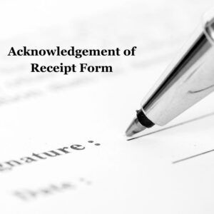 Acknowledgement of Receipt Form