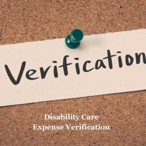 Disability Care Expense Verification