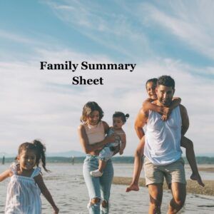 Family Summary Sheet