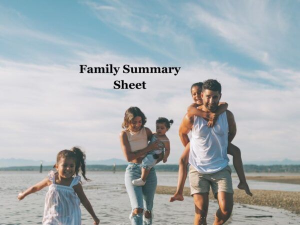 Family Summary Sheet