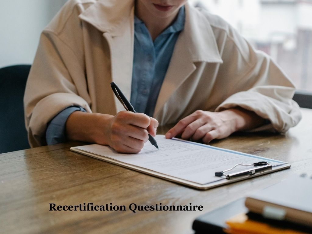 Recertification Questionnaire - HOTMA Version