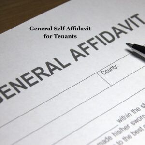 General Self Affidavit for Tenants
