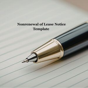 Nonrenewal of Lease Notice Template
