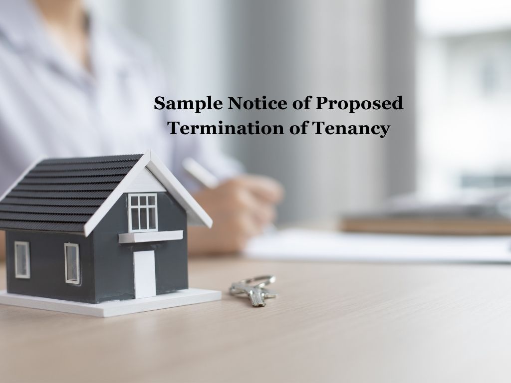 Sample Notice of Proposed Termination of Tenancy